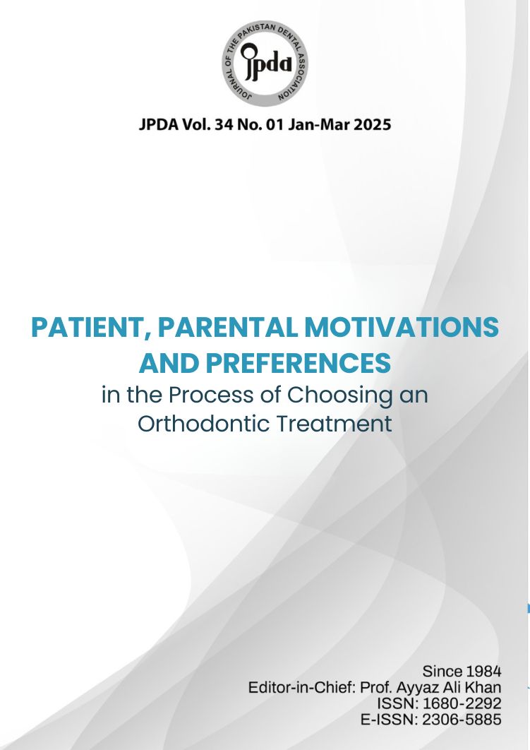 Journal of The Pakistan Dental Association